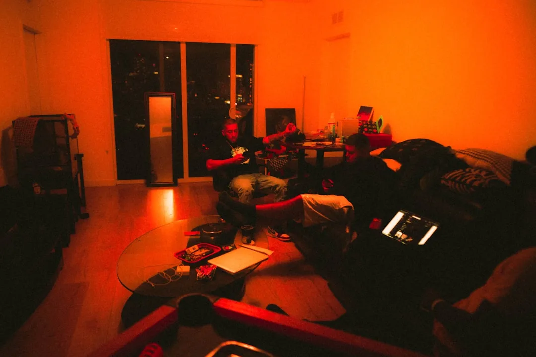 team working in photo studio