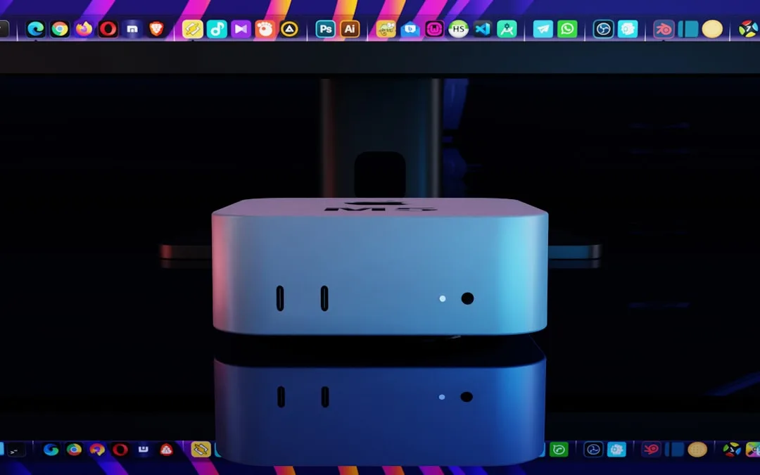 modern desktop computer setup