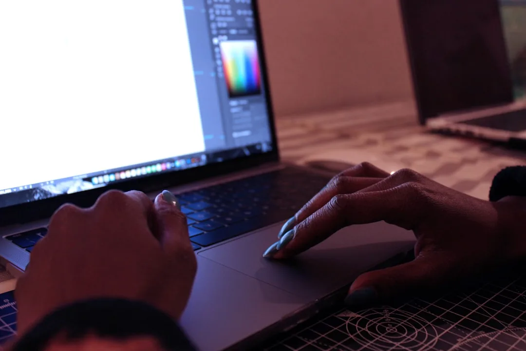 graphic designer working