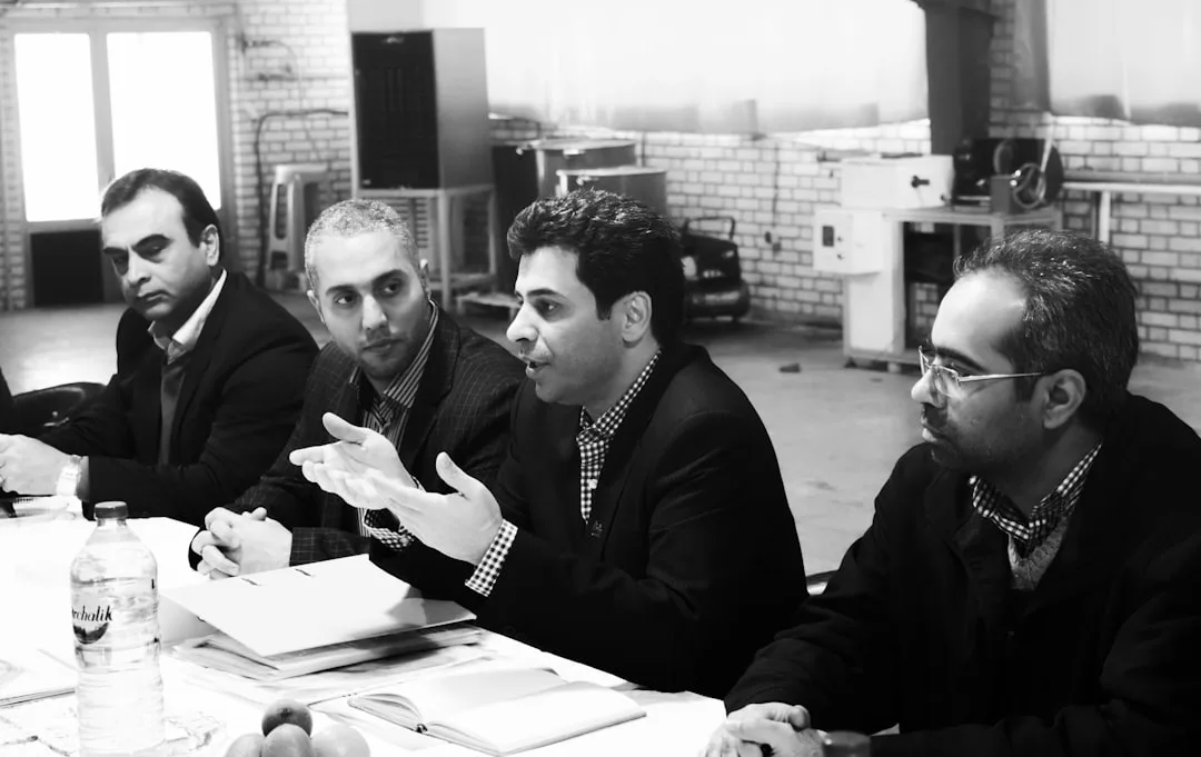 business team discussing sustainability
